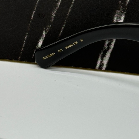 NEW GG1599SA 001 GUCCI BLACK GREY OVERSIZED WOMEN GUCCI SUNGLASSES - Picture 10 of 13